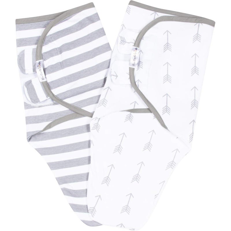 BaeBae Goods Swaddle Blanket, Adjustable Infant Baby Swaddling Wrap Set of 4, Baby Swaddling Wrap Blankets for Boys and Girls Made in Soft Cotton (Grey Arrows, 0-3 Months) - Image 3
